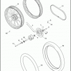 XL1200N 1CZ3 NIGHTSTER (2011) WHEELS, FRONT, LACED - 1200C / CP / L / N / X