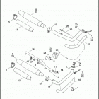 FXST 1BV5 SOFTAIL STANDARD (2011) EXHAUST SYSTEM - FLSTC, FXST & FXCWC