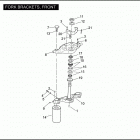 FLHR 96 FB4 ROAD KING (2011) FORK BRACKETS, FRONT