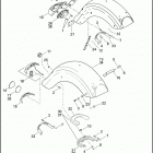 FLHX 1KB4 STREET GLIDE (2011) FENDERS, REAR