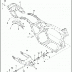 FLHR 1FB4 ROAD KING (2011) FRAME & FORK, REAR & LUGGAGE RACK