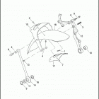 FLSTSB 1JM5 CROSS BONES (2011) FENDER, FRONT - FLSTSB