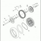 FXDC 1GV4 DYNA SUPER GLIDE CUSTOM (2011) WHEEL, REAR, LACED