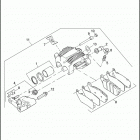 XL883N 4LE2 IRON 883 (2011) BRAKE CALIPER, FRONT - 883L / N / R, 1200C / CP / L / N ...