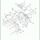 FLSTN 1JD5 SOFTAIL DELUXE (2011) FENDERS & SUPPORTS, REAR  - FLSTN