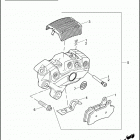 FLHRC 103 1FRM ROAD KING CLASSIC (2011) BRAKE CALIPER, FRONT