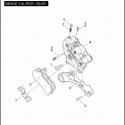 FLTRUSE 1TA8 CVO ROAD GLIDE (2011) BRAKE CALIPER, REAR
