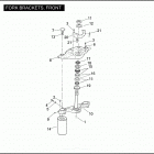 FLTRU 1KGM ROAD GLIDE ULTRA (2011) FORK BRACKETS, FRONT