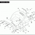 FLSTSE2 1PY9 CVO SOFTAIL CONVERTIBLE (2011) FENDERS, REAR
