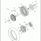XL883N 4LE2 IRON 883 (2011) WHEELS, REAR, CAST - 883L / N / R, 1200C / CP / L