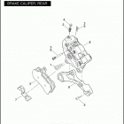 FLHTP 1FMM ELECTRA GLIDE STANDARD POLICE (2011) BRAKE CALIPER, REAR