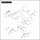 FLHTP 1FMM ELECTRA GLIDE STANDARD POLICE (2011) FENDERS, REAR