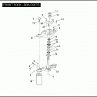 FLTRX 1KH4 ROAD GLIDE CUSTOM (2010) FRONT FORK - BRACKETS