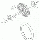 XL883N 4LE2 IRON 883 (2009) FRONT WHEEL, CAST - 883 / L / N / R, 1200L / R