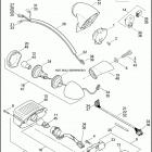 FXD 1GM4 DYNA SUPER GLIDE (2010) TAIL LAMP & REAR TURN SIGNALS