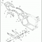 FLHTCUSE5 1PR8 CVO ULTRA CLASSIC (2010) REAR FRAME, REAR FORK & LUGGAGE RACK