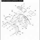 FLSTN 1JD5 SOFTAIL DELUXE (2010) REAR FENDER & SUPPORTS - FLSTN