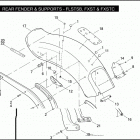 FXSTC 1JL5 SOFTAIL CUSTOM (2010) REAR FENDER & SUPPORTS - FLSTSB, FXST  & FXSTC