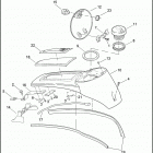 FLHXSE 1PZ8 CVO STREET GLIDE (2010) FUEL TANK CONSOLE