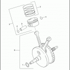 FLHTCUSE5 BLK PR-BLK CVO ULTRA CLASSIC BLACK (2010) PISTONS & FLYWHEEL ASSEMBLY  - TWIN CAM 110
