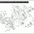XL1200N 1CZ3 NIGHTSTER (2010) CRANKCASE & GEARCASE - 883C / L / N / R, 1200C / L / N /...