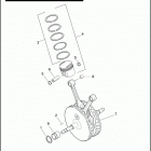 XL1200N 1CZ3 NIGHTSTER (2010) PISTONS & FLYWHEEL ASSEMBLY