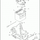 FLHR 1FB4 ROAD KING (2010) BATTERY, TRAY & CABLES
