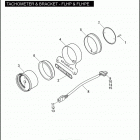 FLHPE 1FTM ROAD KING POLICE (2009) TACHOMETER & BRACKET - FLHP & FLHPE