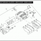 XL1200N 1CZ3 NIGHTSTER (2010) FRONT BRAKE CALIPER - 883C / L / N / R, 1200C / L / N / ...