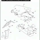 FLHTCUSE5 1PR8 CVO ULTRA CLASSIC (2010) REAR TURN SIGNALS & LICENSE PLATE BRACKET