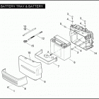 FXDFSE2 1PX8 CVO FAT BOB (2010) BATTERY TRAY & BATTERY