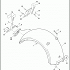 FXCW 1JJ5 ROCKER (2009) REAR FENDER & LICENSE PLATE ASSEMBLY - FXCW & FXCWC