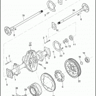 FLHTCUTG 1MAM TRI GLIDE ULTRA CLASSIC (2009) REAR AXLE ASSEMBLY
