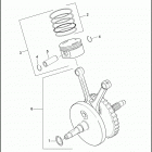 FLHTCUSE3 1PR8 CVO ULTRA CLASSIC (2008) PISTON & FLYWHEEL ASSEMBLY 110 ™ - NON JAPAN