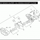 FXST 1BV5 SOFTAIL STANDARD (2009) FRONT BRAKE CALIPER - ALL MODELS EXCEPT FLSTSB