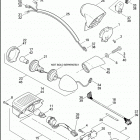 FXDC 1GV4 DYNA SUPER GLIDE CUSTOM (2009) TAIL LAMP & REAR TURN SIGNALS