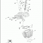 FXSTSSE3 1PT9 CVO SOFTAIL SPRINGER (2009) CYLINDERS, HEADS & VALVES (REAR SHOWN)