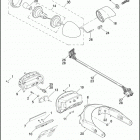 FXSTSSE3 1PT9 CVO SOFTAIL SPRINGER (2009) TAIL LAMP, REAR TURN SIGNALS & LICENSE PLATE BRACKET