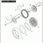 FXDC 1GV4 DYNA SUPER GLIDE CUSTOM (2009) REAR WHEEL - LACED
