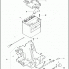 FLHTCUTG 1MAM TRI GLIDE ULTRA CLASSIC (2009) BATTERY, TRAY & CABLES