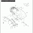 FXSTSSE3 1PT9 CVO SOFTAIL SPRINGER (2009) REAR FENDER & SUPPORTS