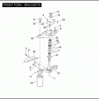 FLHTC 1FF4 ELECTRA GLIDE CLASSIC (2009) FRONT FORK - BRACKETS