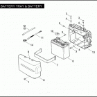 FXDFSE 1PW8 CVO FAT BOB (2009) BATTERY TRAY & BATTERY