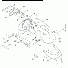 XL883N 4LE2 IRON 883 (2009) REAR FENDER & LICENSE PLATE BRKT - 883 / C / L / R, 1200...