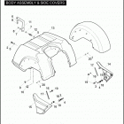FLHTCUTG 1MAM TRI GLIDE ULTRA CLASSIC (2009) BODY ASSEMBLY & SIDE COVERS