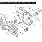 XL883N 4LE2 IRON 883 (2009) CRANKCASE & GEARCASE - 883 / C / L / N / R, 1200C / L / ...