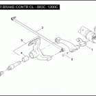 XL883C 4CP2 SPORTSTER 883 CUSTOM (2007) REAR BRAKE CONTROL - 883C / 1200C