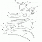 FLTRSE3 1PV8 CVO ROAD GLIDE (2009) FUEL TANK CONSOLE