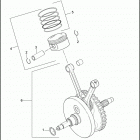 FXSTSSE 1PT9 CVO SOFTAIL SPRINGER (2007) PISTONS & FLYWHEEL ASSEMBLY
