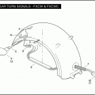 FXCW 1JJ5 ROCKER (2009) REAR TURN SIGNALS - FXCW & FXCWC